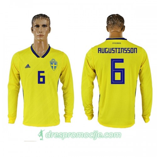 Švedska Dres Augustinsson 6 Domaći Svjetsko prvenstvo 2018 Dugim Rukavima Švedska Dres Augustinsson 6 Domaći Svjetsko prvenstvo 2018 Dugim Rukavima